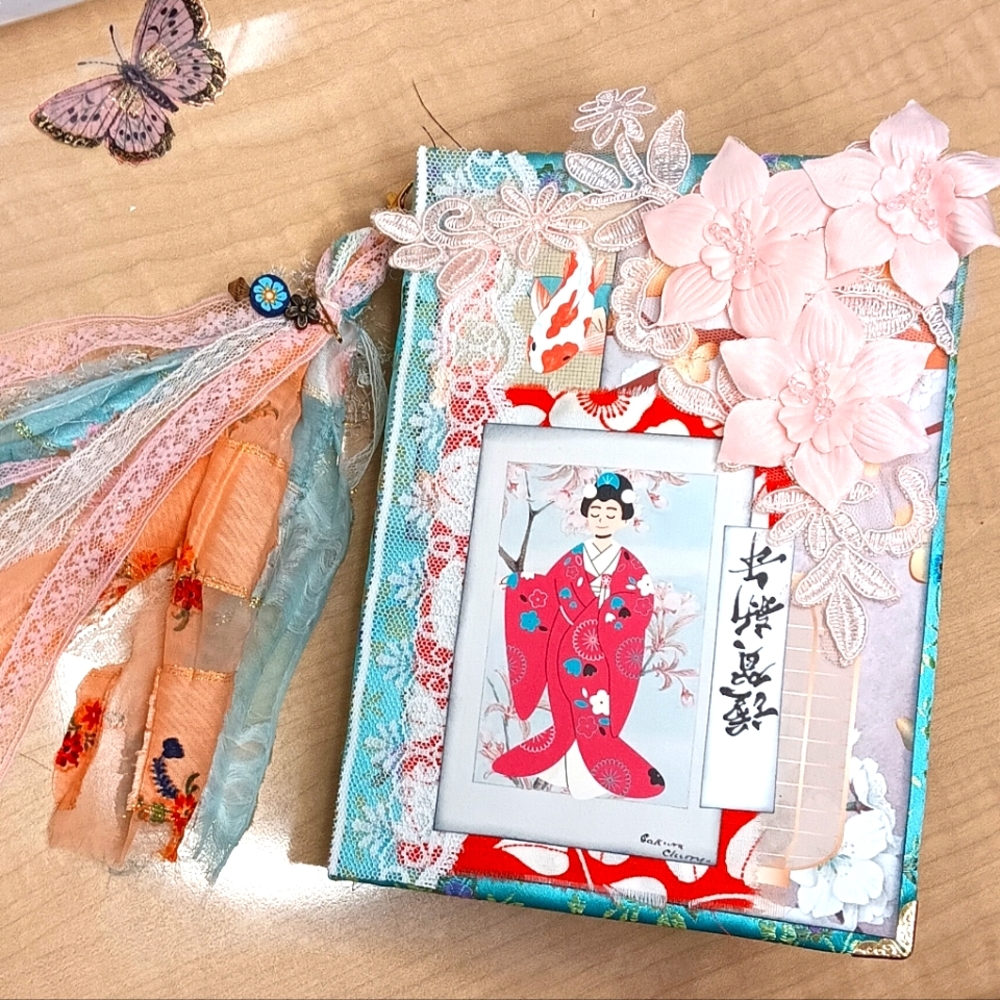 🌸 Falling Cherry Blossom Petals  Asian Junk Journal 💕